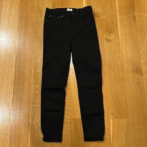 J. Crew black high rise toothpick 10” skinny jean. Size 28